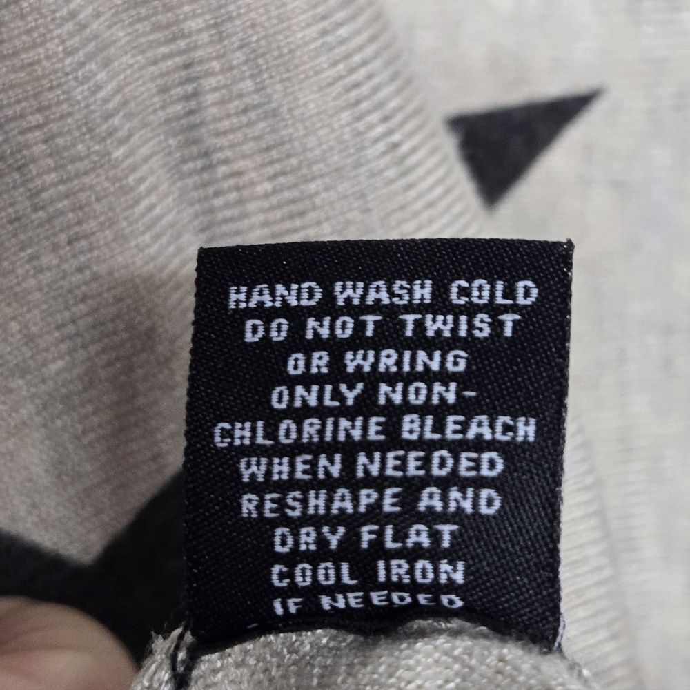 PREMISE Star Sweater Dolman 3/4 Sleeve Sz Large Oatmeal & Black - Picture 8 of 8